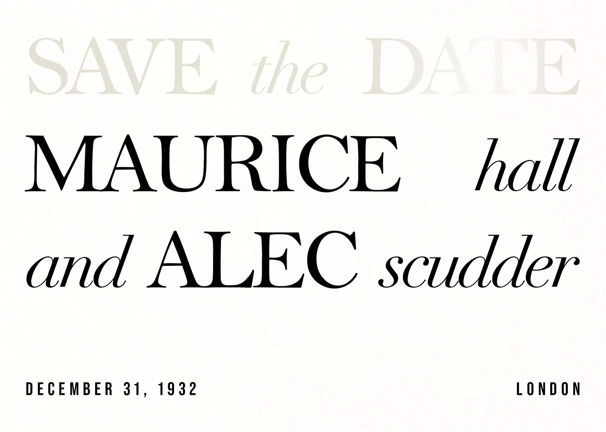 Alternative view of In Writing Foil Save the Date Card