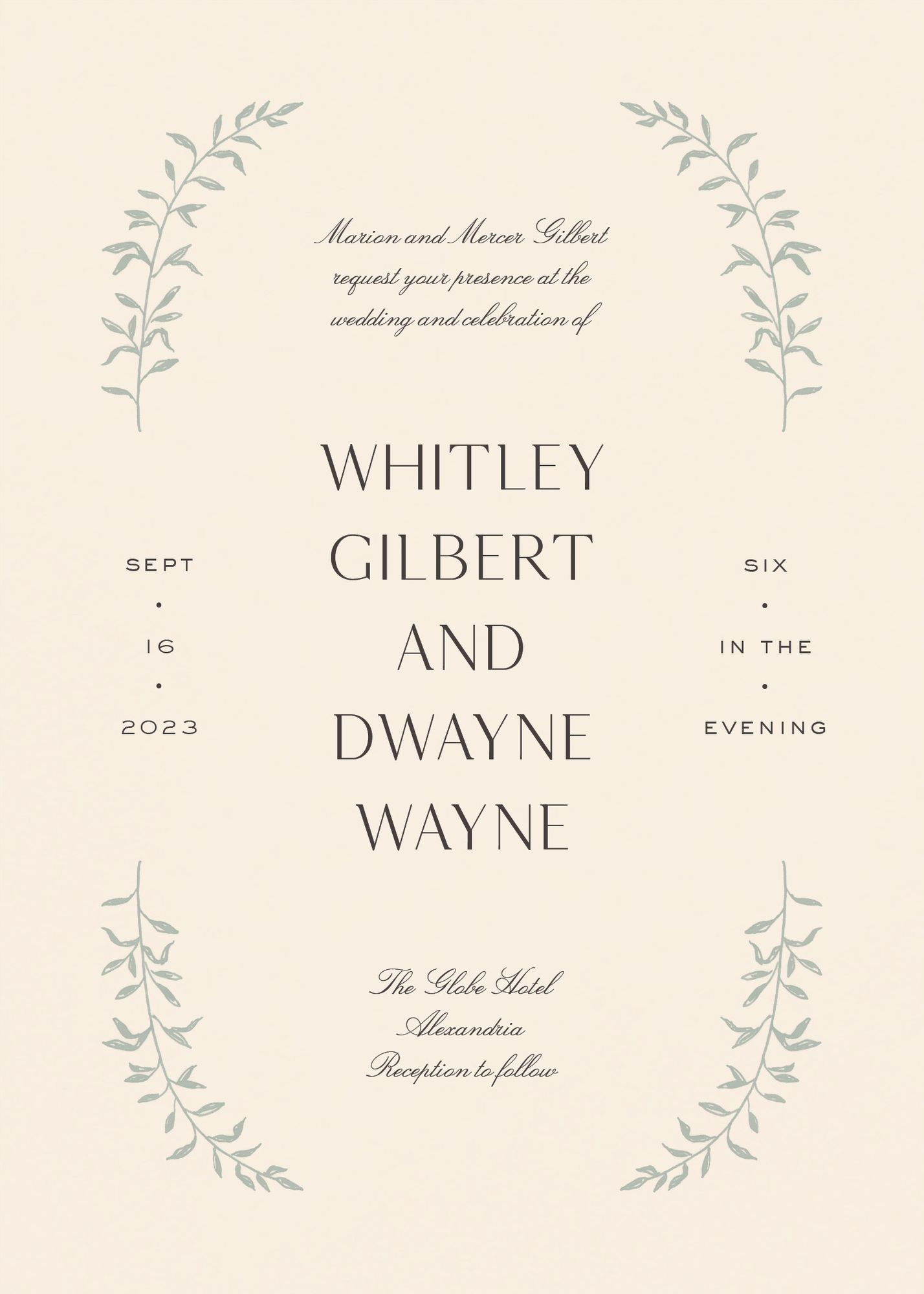 Alternative view of As Above Wedding Invitation