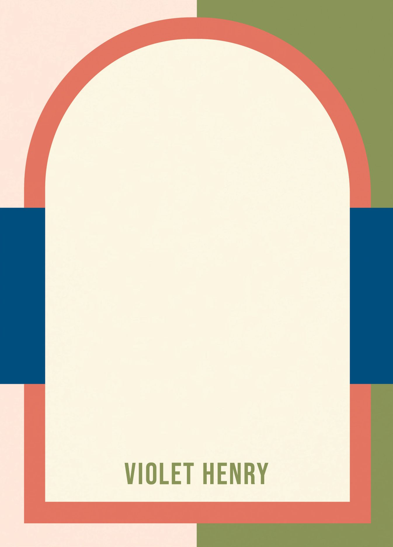 Modern Colorblock Arch Stationery - Image 2