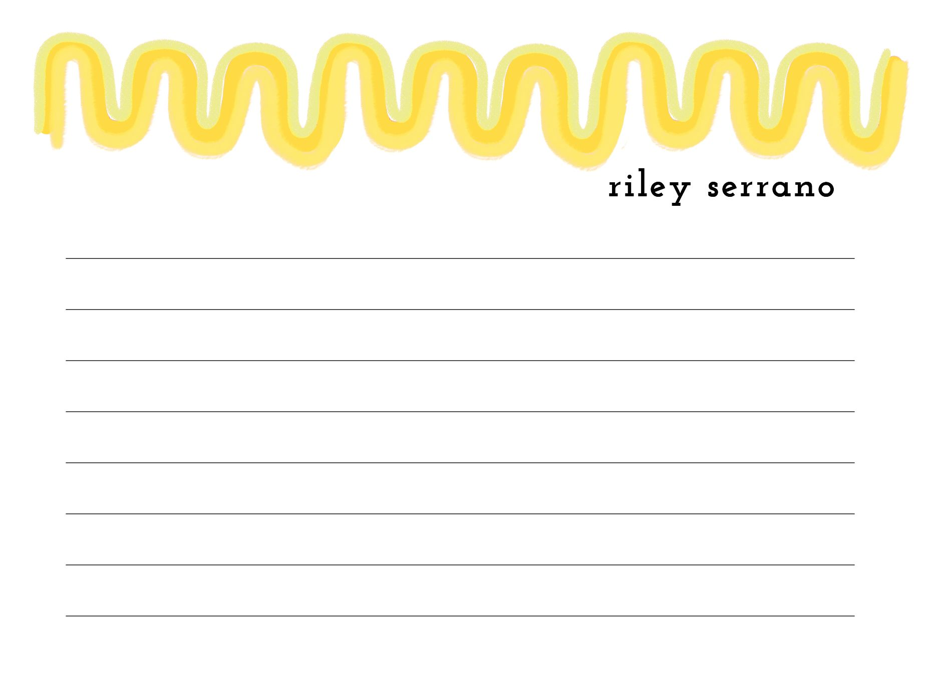 Alternative view of Doodle Wave Pastel Stationery
