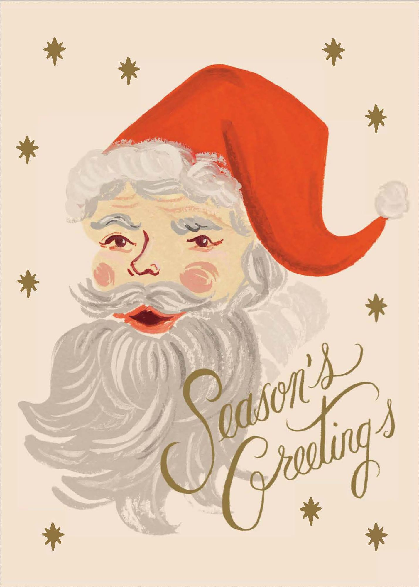 Alternative view of Greetings From Santa Holiday Card