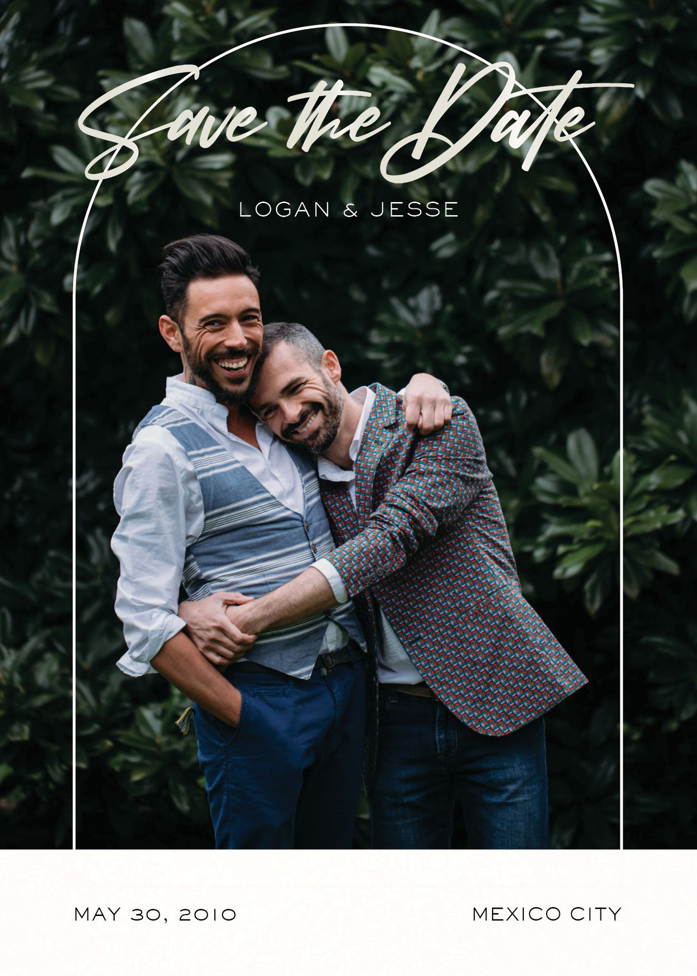 Alternative view of Slender Arch Foil Save the Date Card