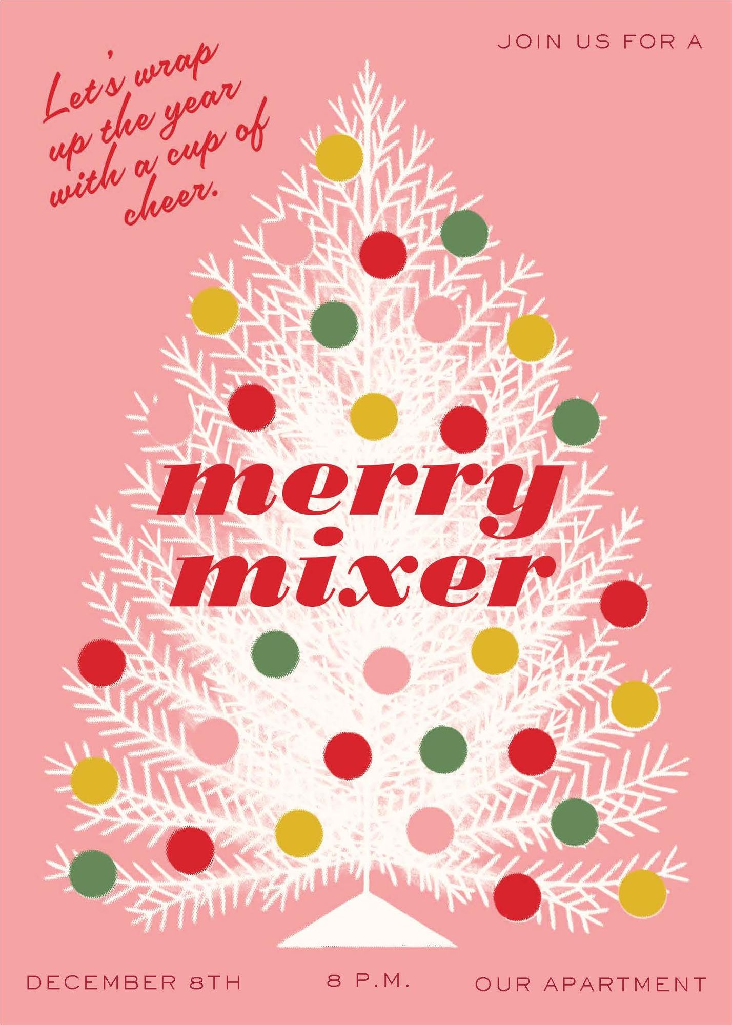 Retro Christmas Tree Holiday Card - Image 3