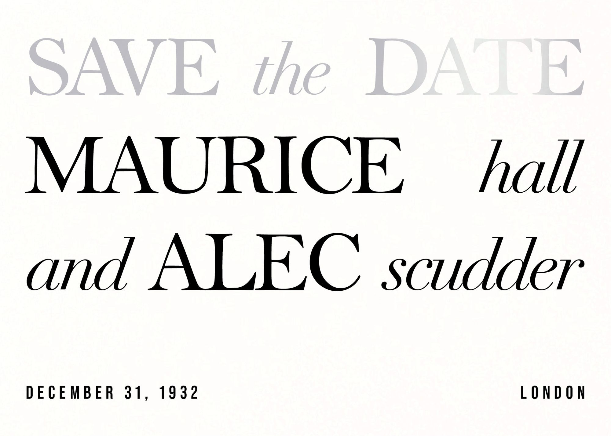 In Writing Foil Save the Date Card - Image 4