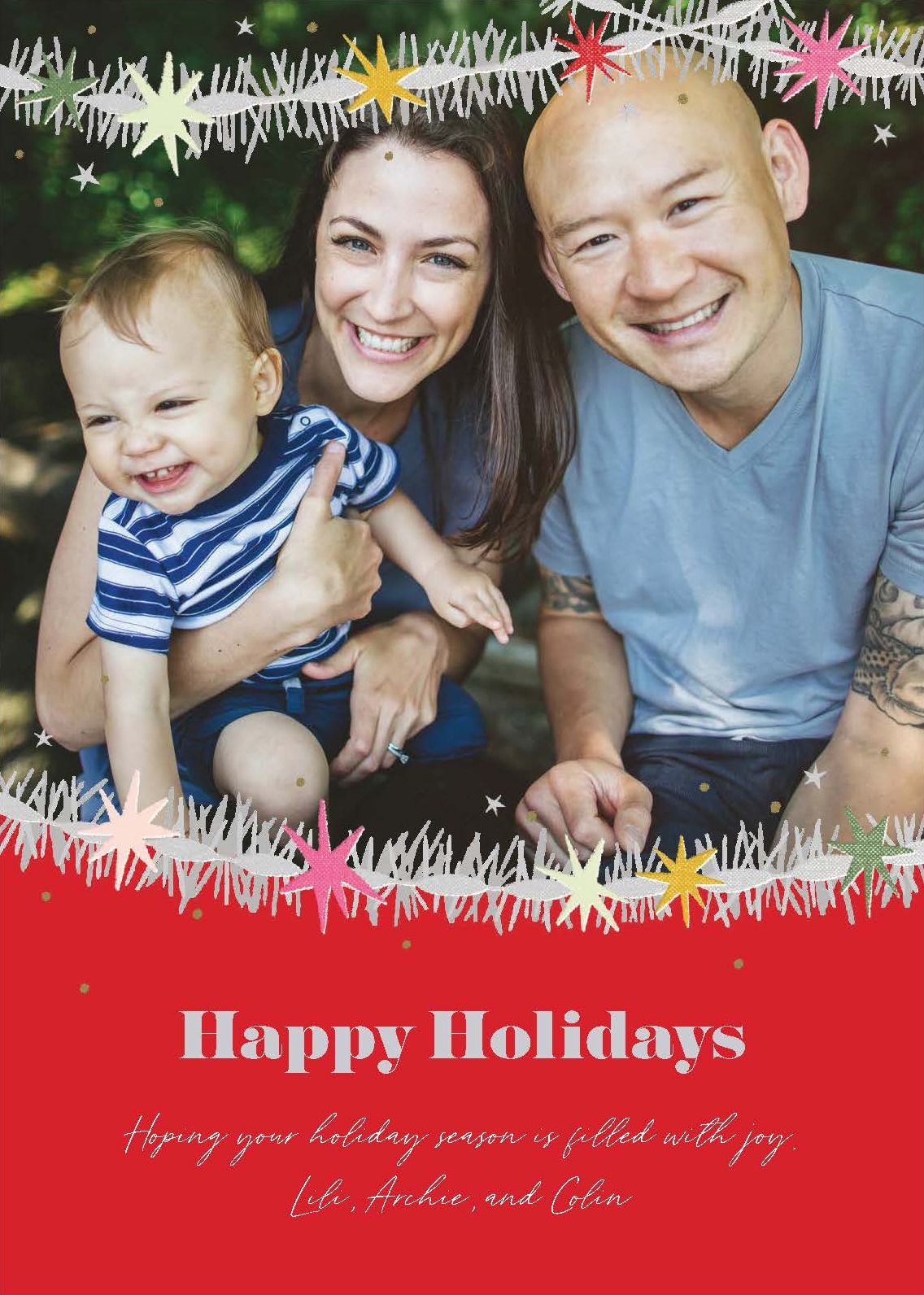 Alternative view of Tinsel Garland Holiday Photo Card