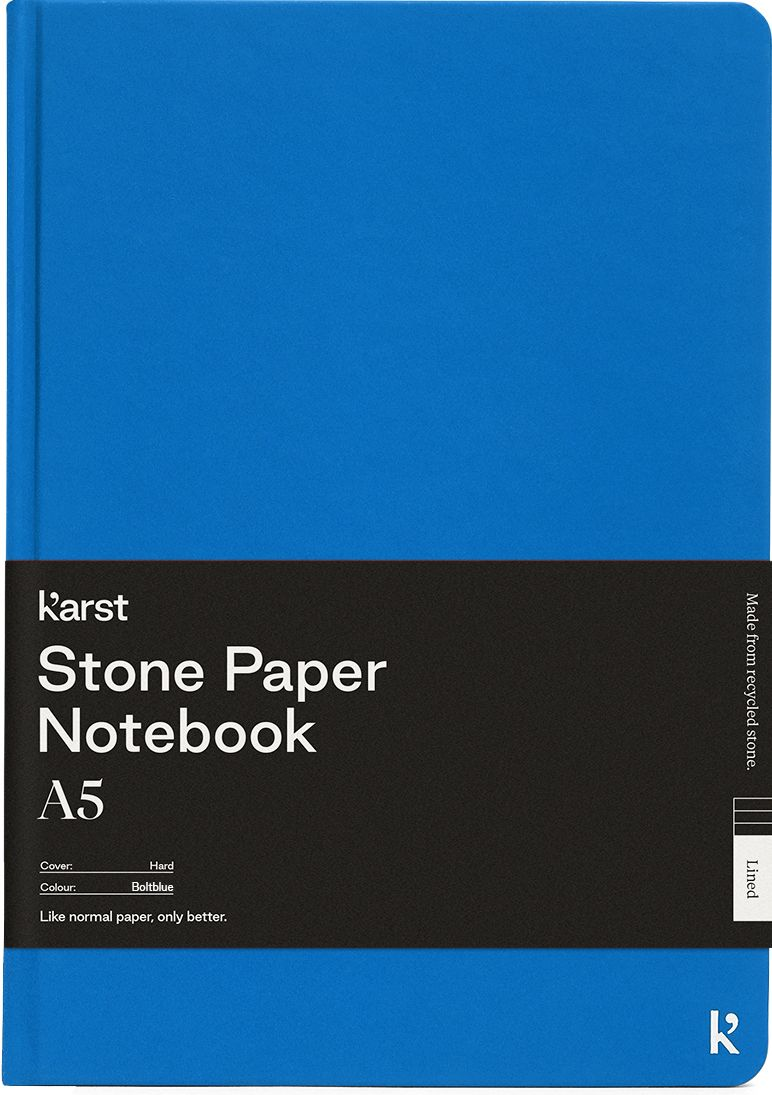 Alternative view of Karst Stone Paper A5 Hardcover Notebook - Boltblue