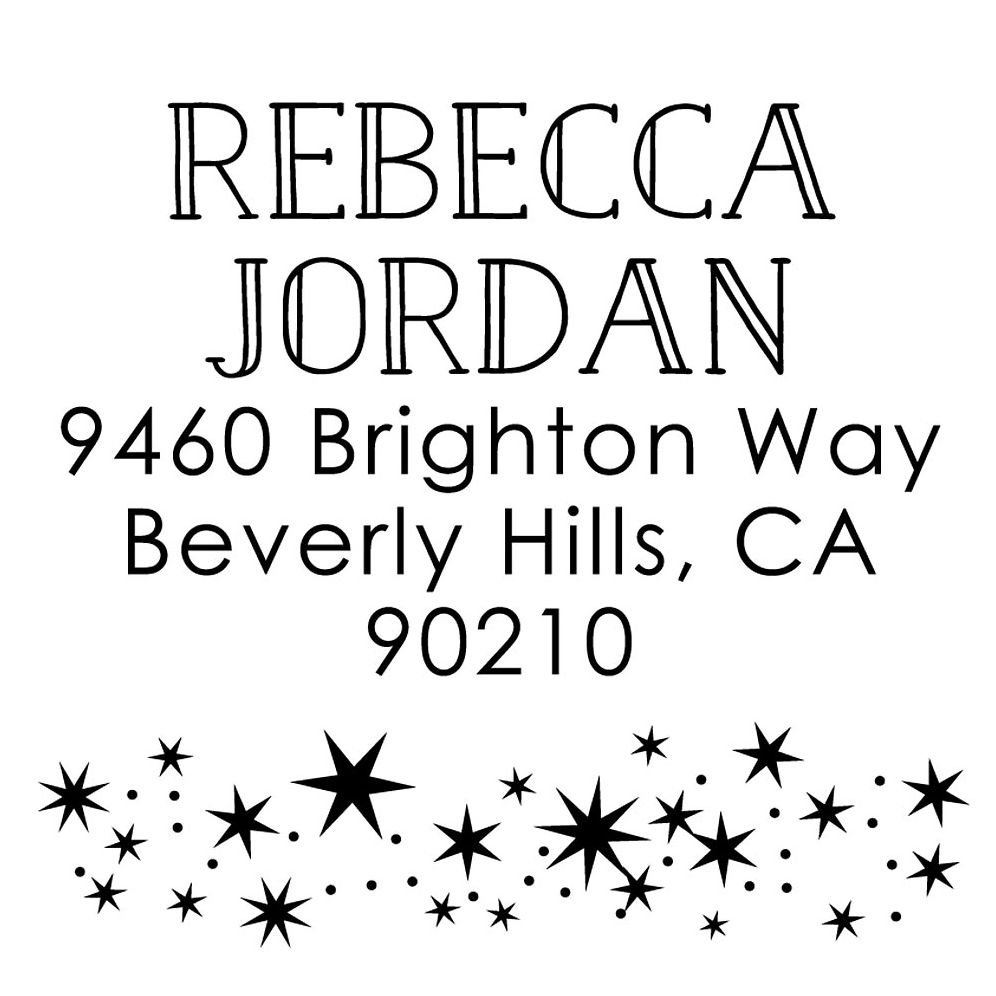 Starry Night Custom Stamp