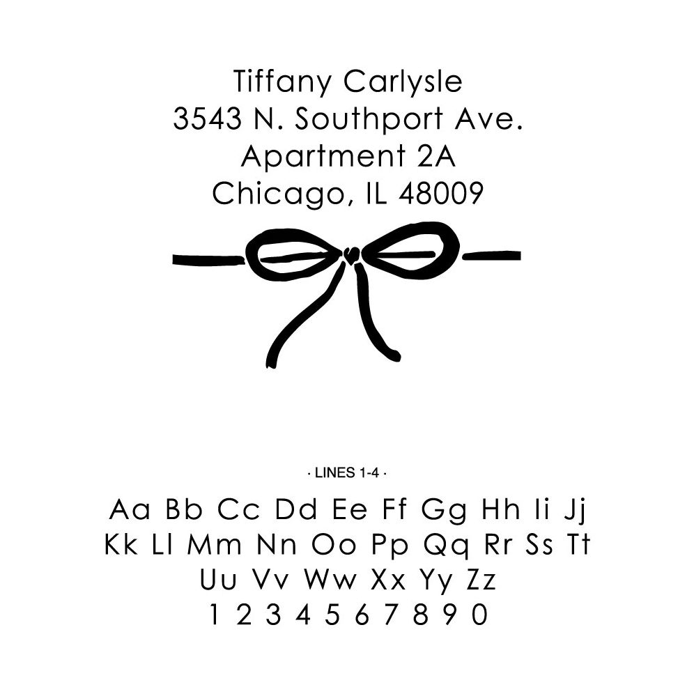 Alternative view of Tied with a Bow Custom Stamp