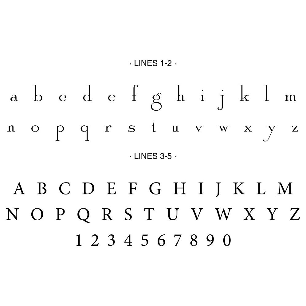 Alternative view of Script Accent Custom Embosser Plate with Embossing Tool