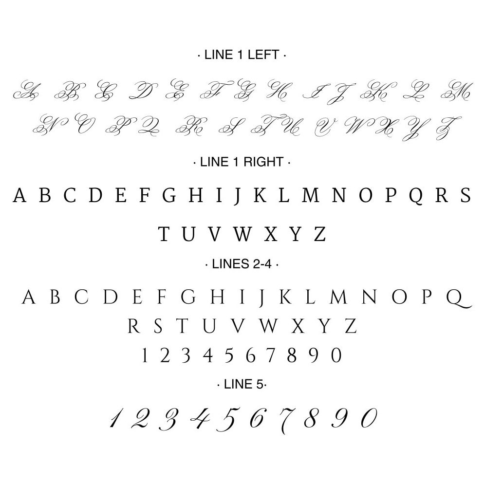Serif Script Pair Custom Embosser Plate with Embossing Tool - Image 2