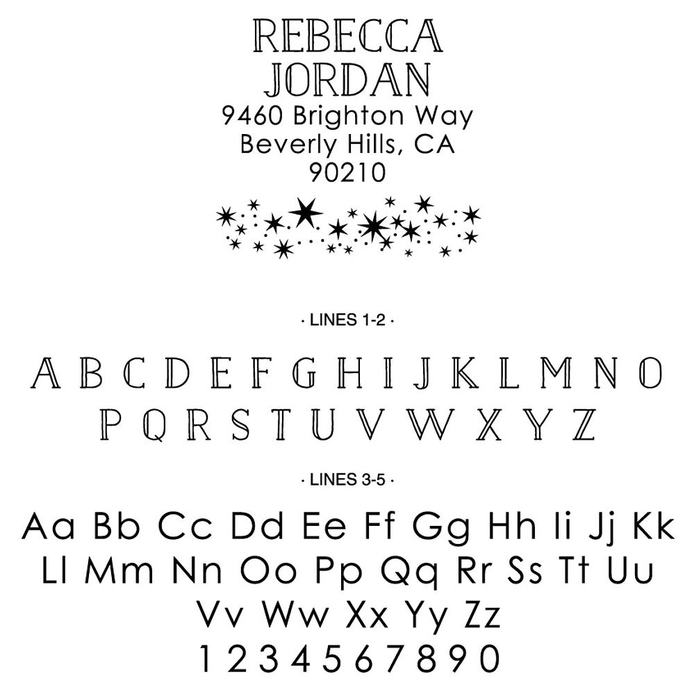 Alternative view of Starry Night Custom Stamp