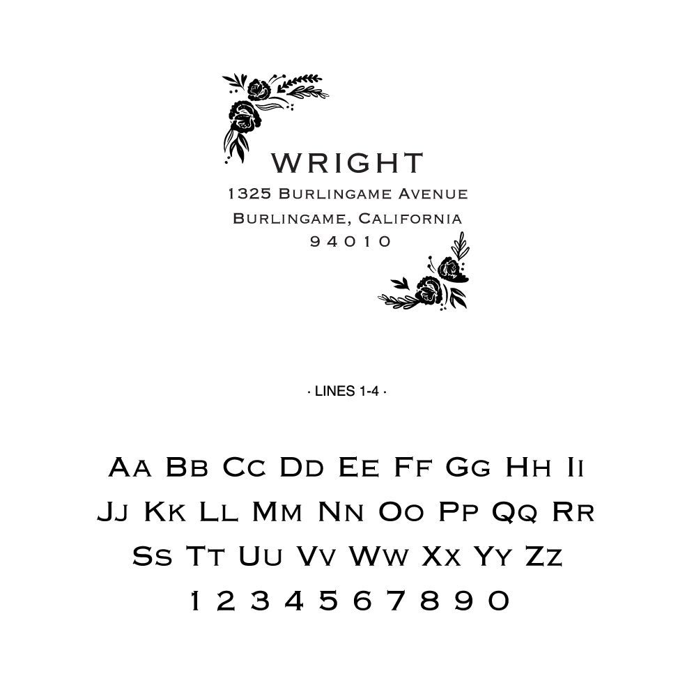 Alternative view of Rose Garden Custom Stamp