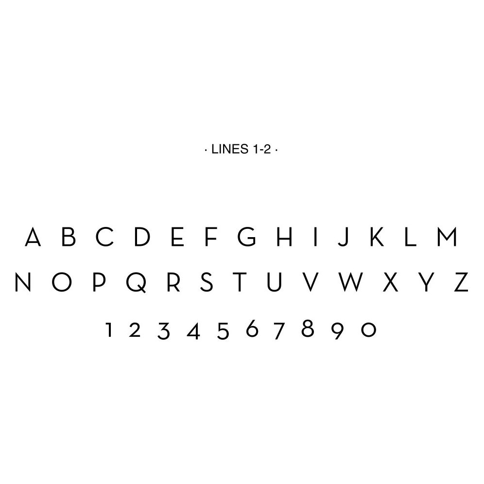 Alternative view of Vine Sans Surname Custom Embosser Plate and Embossing Tool