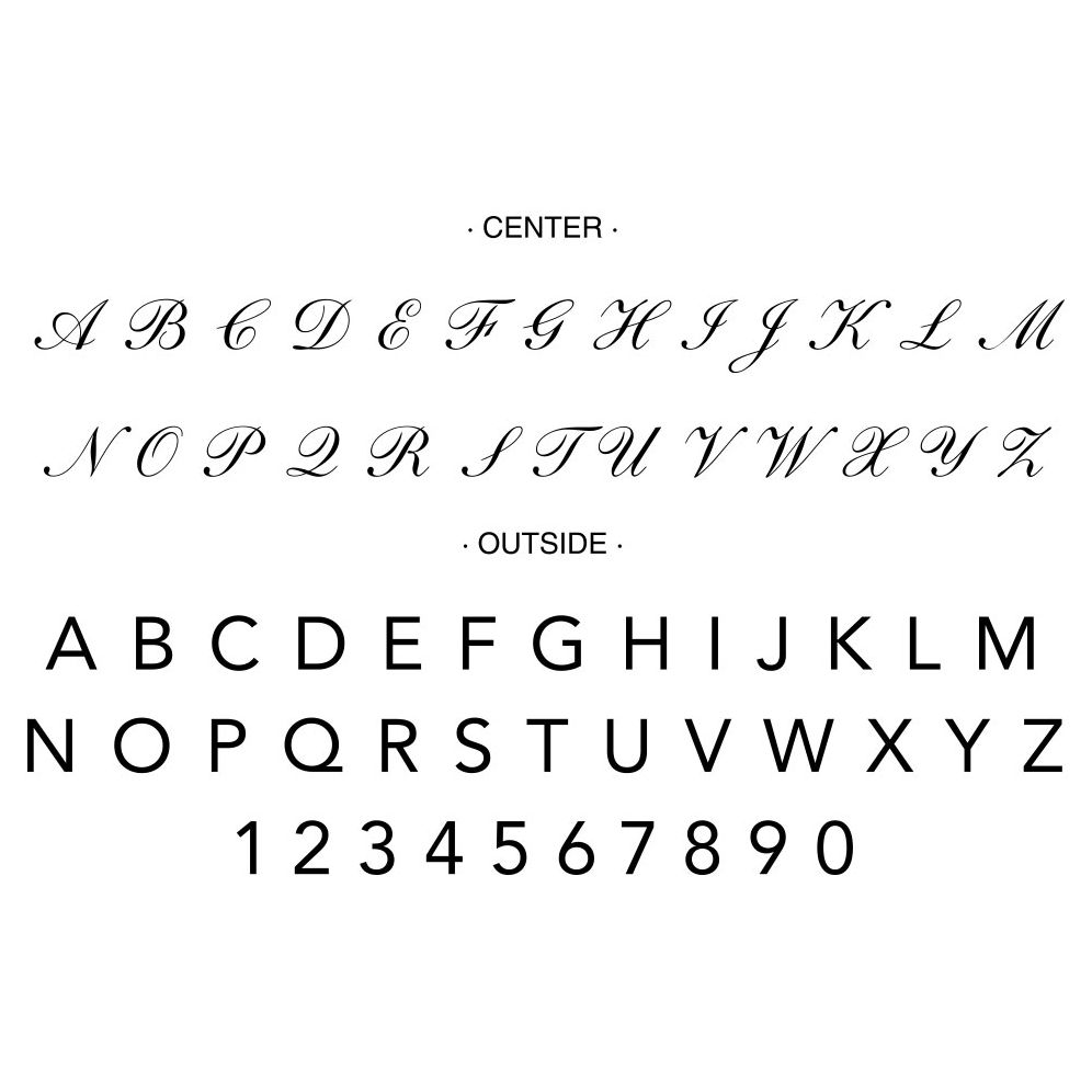 Alternative view of Circle Script Initial Custom Embosser Plate with Embossing Tool