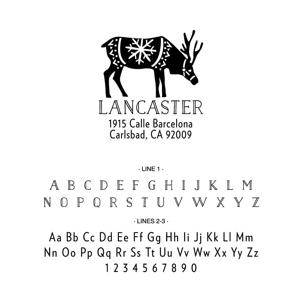 Reindeer Snowflake Custom Stamp and Stamp Tool - Image 2