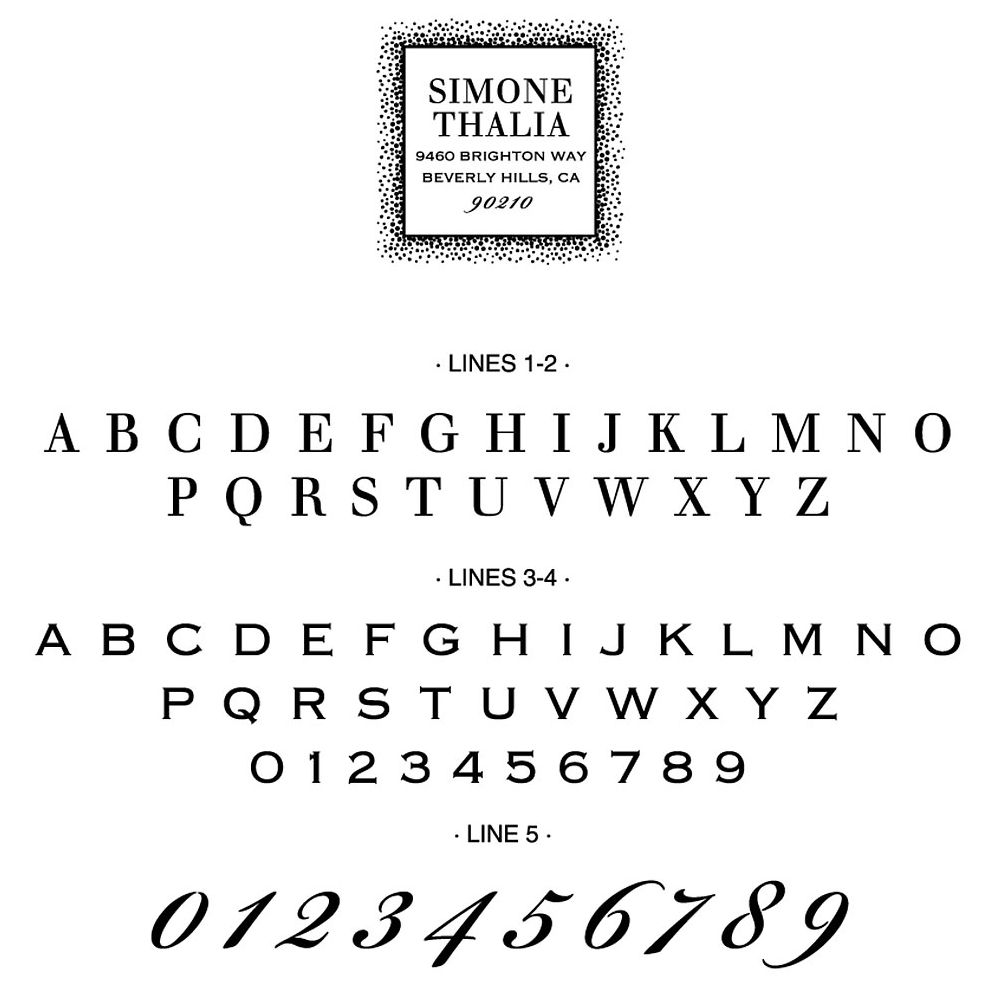 Champagne Border Custom Stamp - Image 2