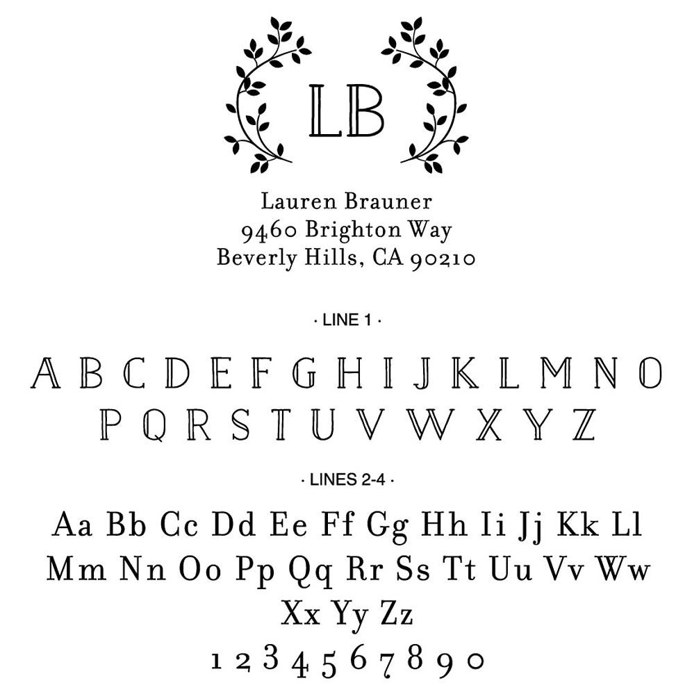 Alternative view of Vine Frame Custom Stamp