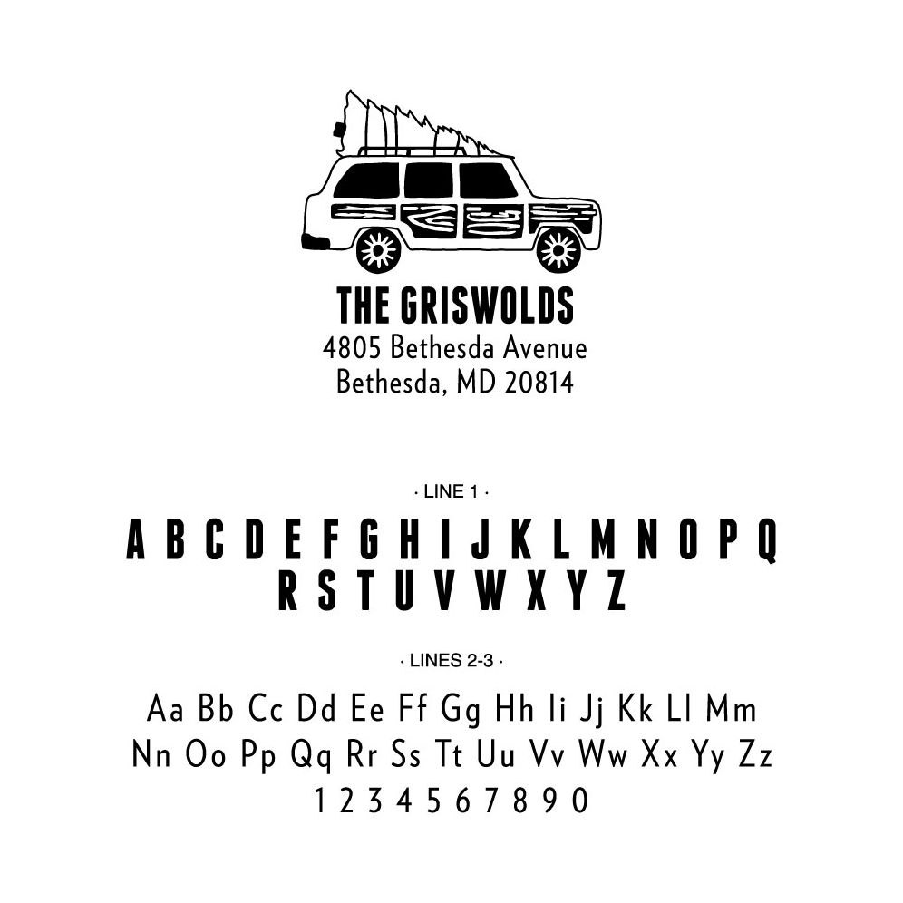 Alternative view of Vintage Car Custom Stamp