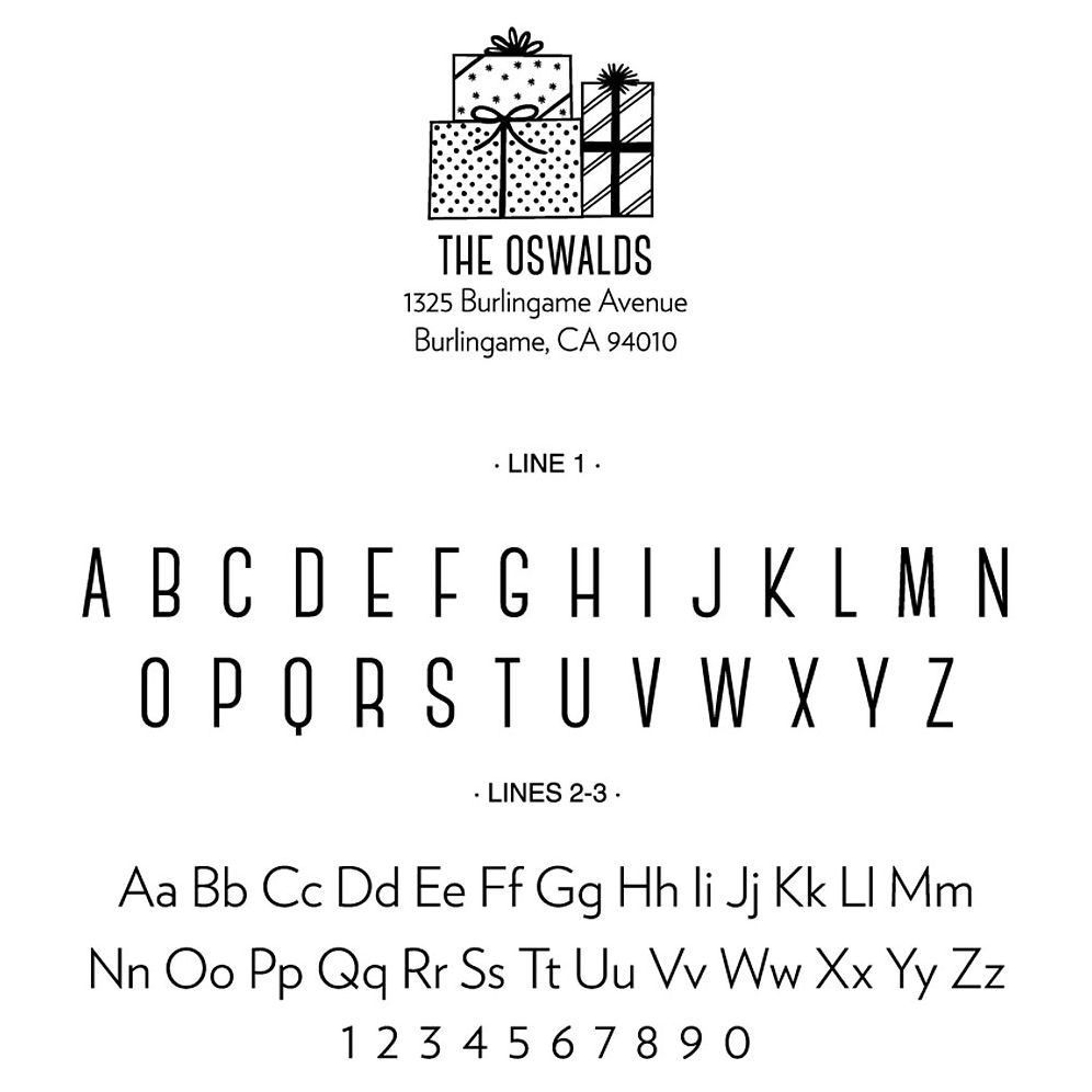 Alternative view of Stack of Presents Custom Stamp