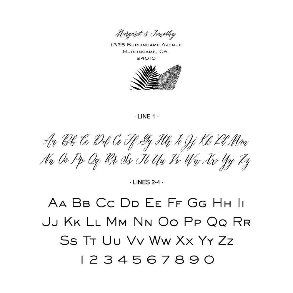 Alternative view of Palms Custom Stamp