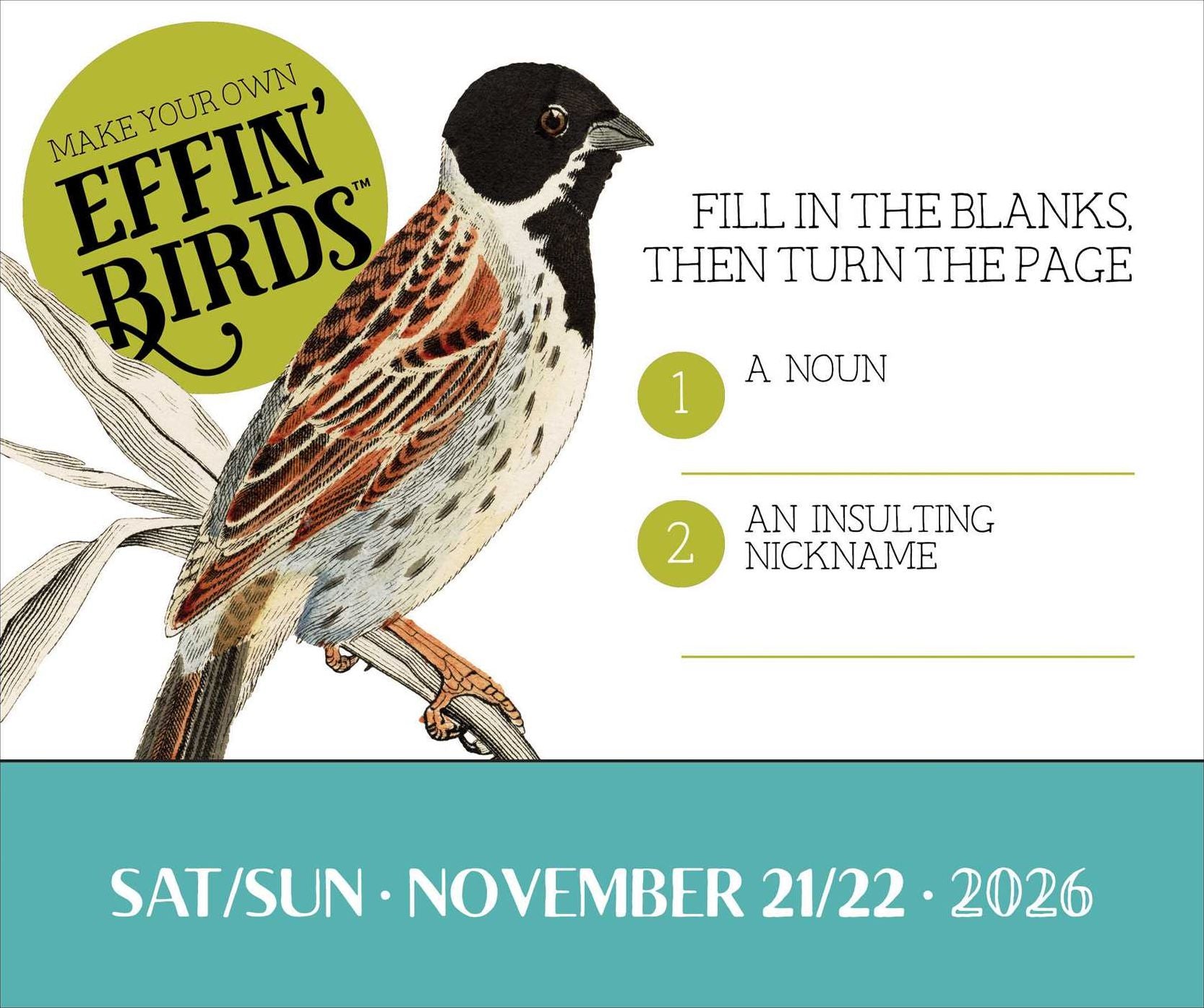 Alternative view of 2026 Effin' Birds Day-to-Day Calendar