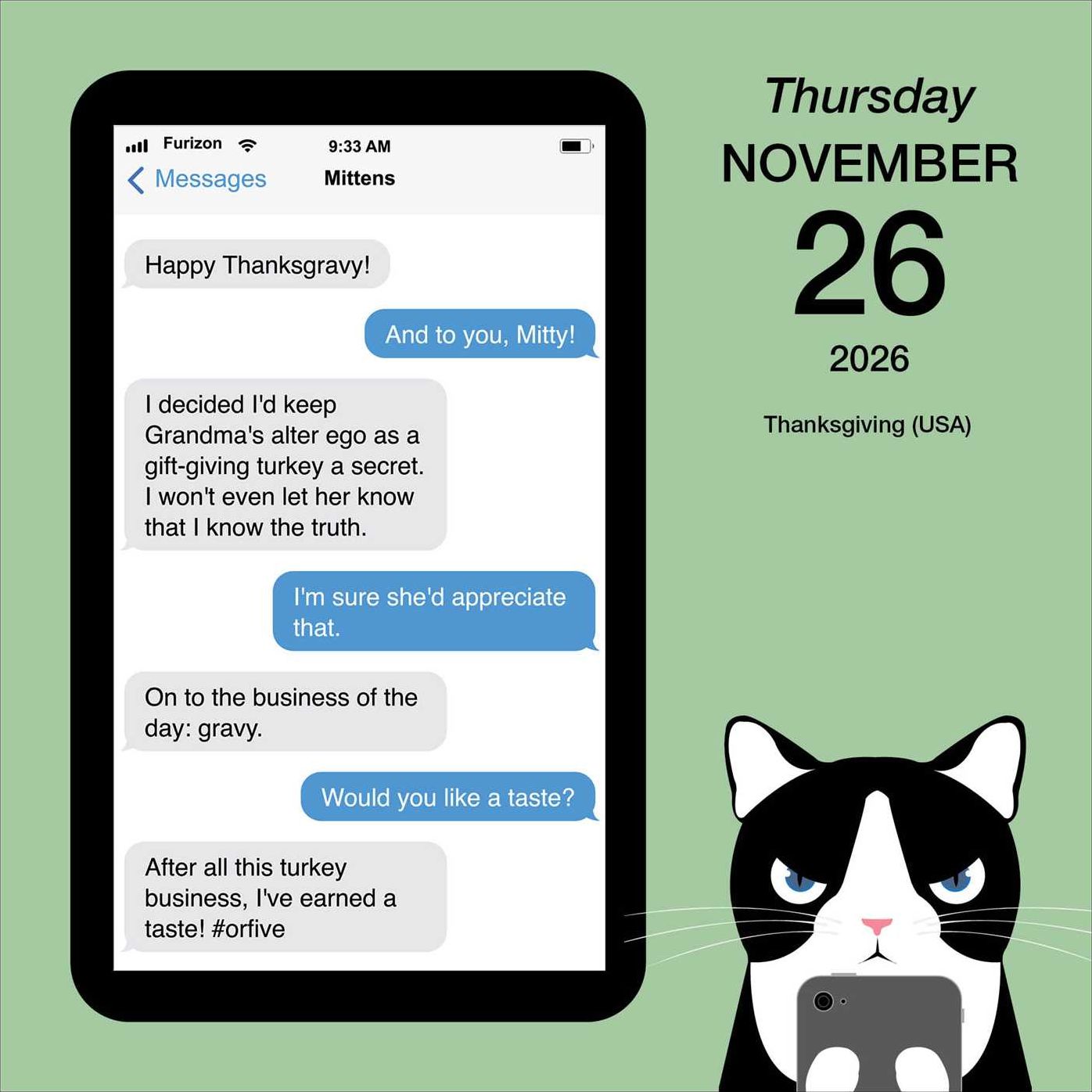 2026 Texts from Mittens the Cat Day-to-Day Calendar - Image 3