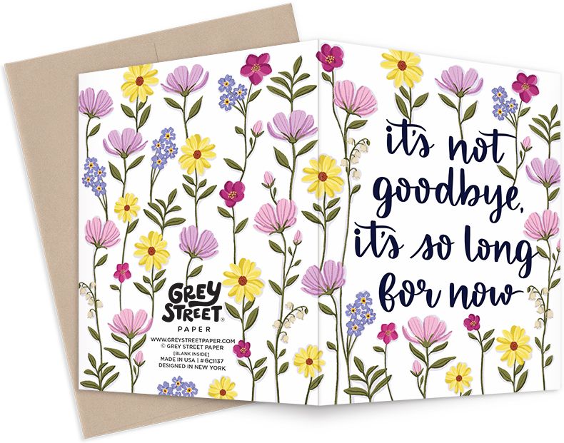 Alternative view of So Long For Now Goodbye Card