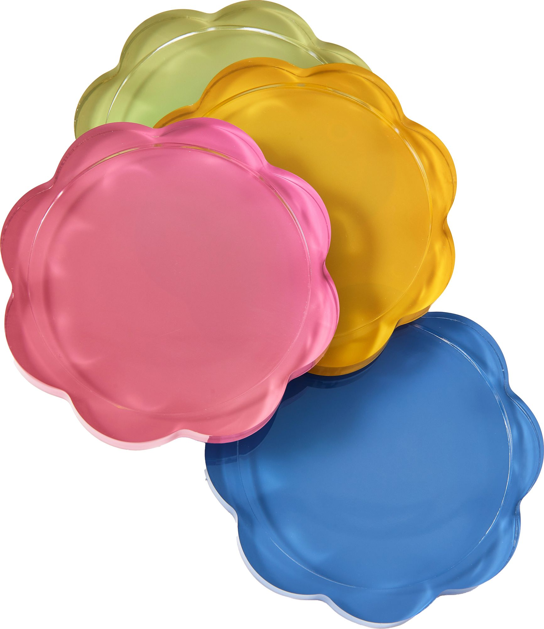 Alternative view of Acrylic Scalloped Coaster Set
