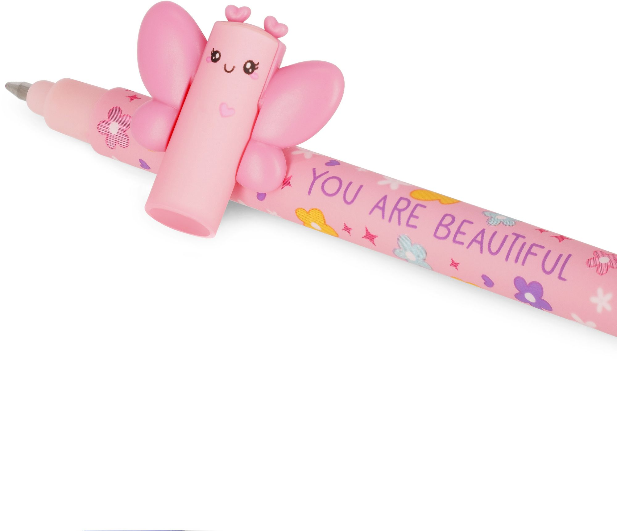 Butterfly Erasable Gel Pen - Pink Ink - Image 3