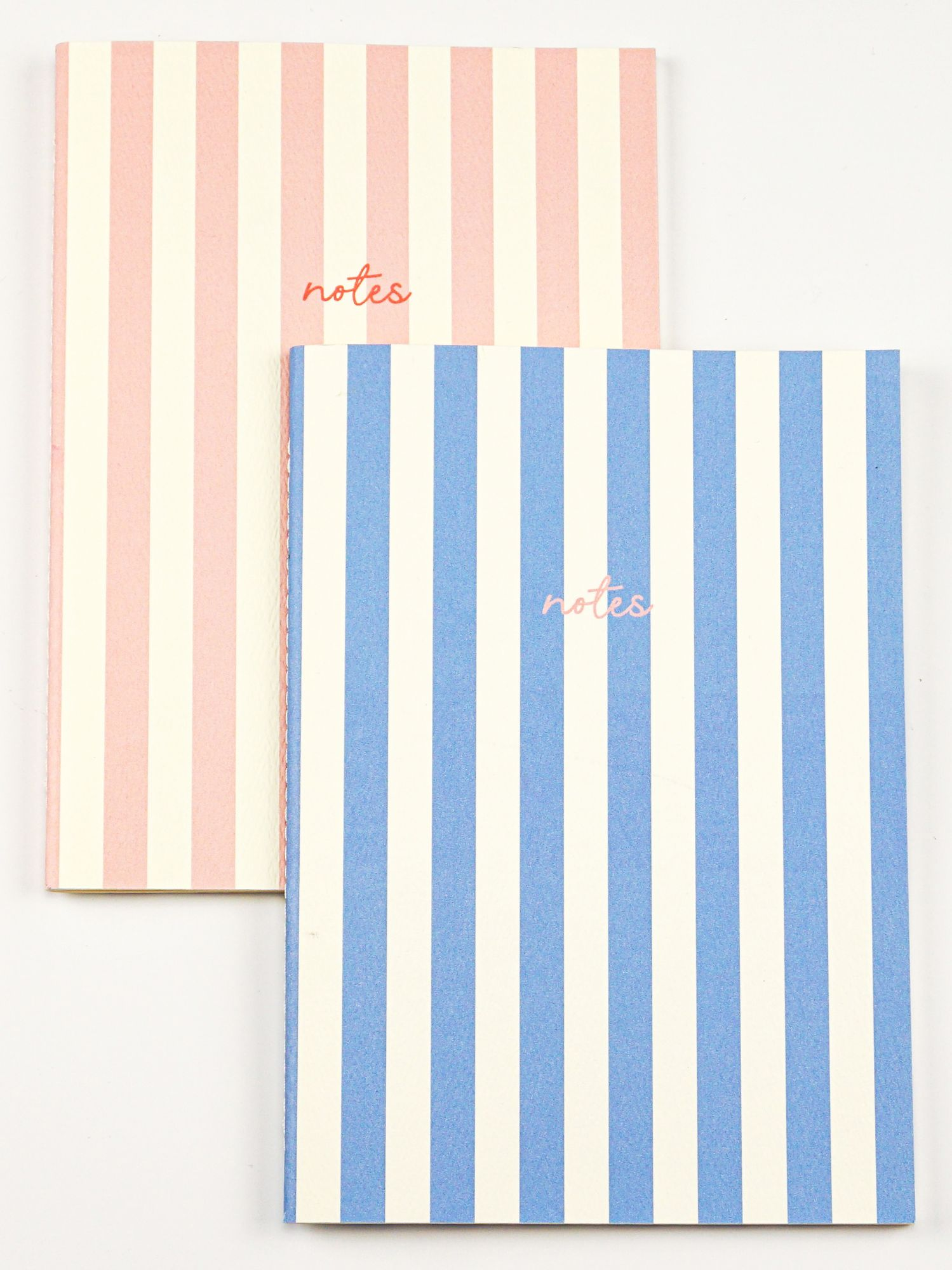 Handmade Striped Notebook 2PK Blue/Pink - Image 8