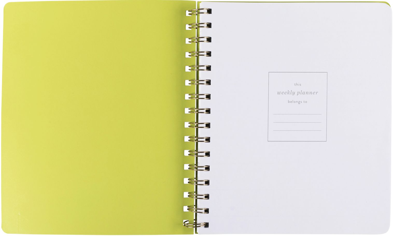 Alternative view of Yosemite Undated Weekly Planner