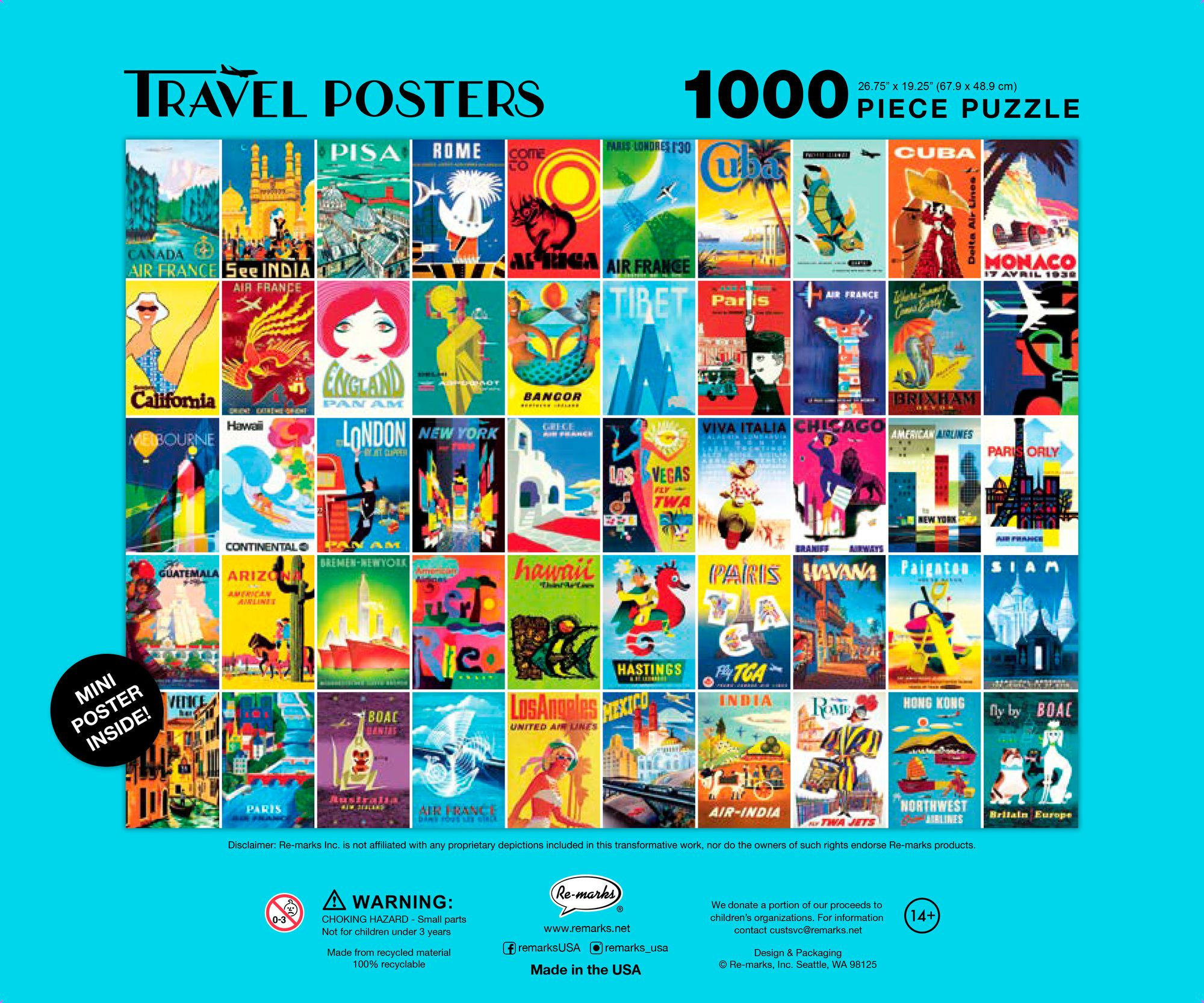 Travel Posters 1000-Piece Jigsaw Puzzle - Image 4