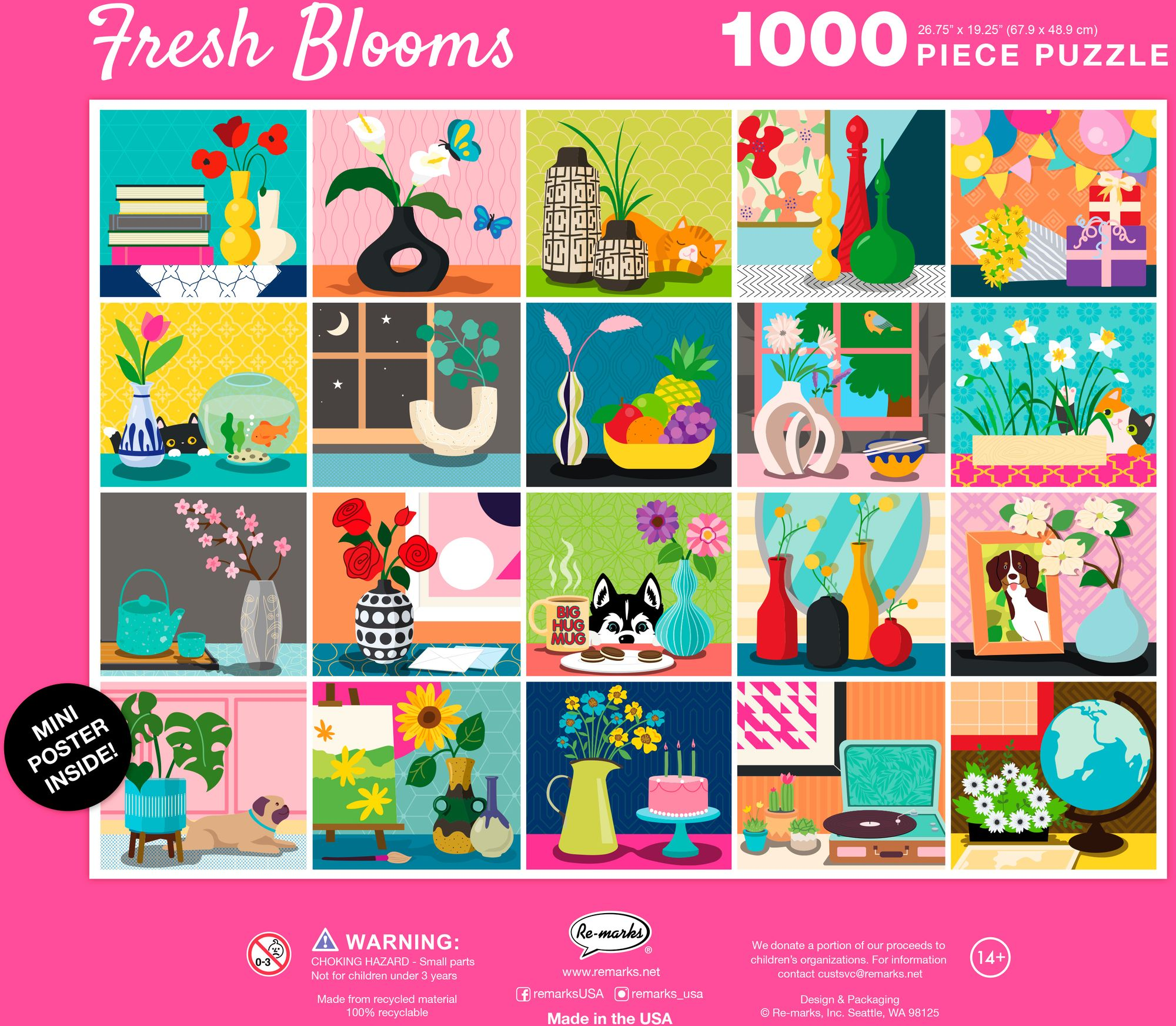 Fresh Blooms 1000-Piece Jigsaw Puzzle - Image 4