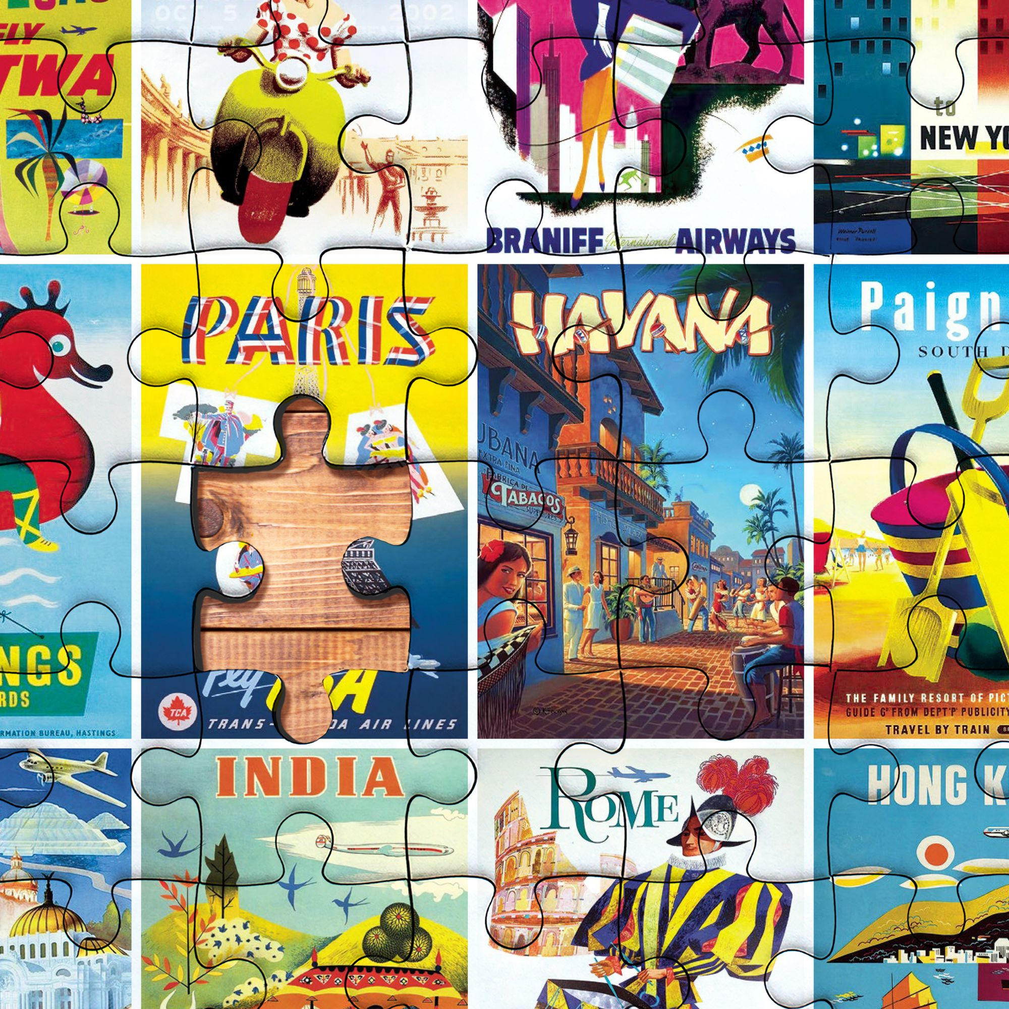 Travel Posters 1000-Piece Jigsaw Puzzle - Image 6