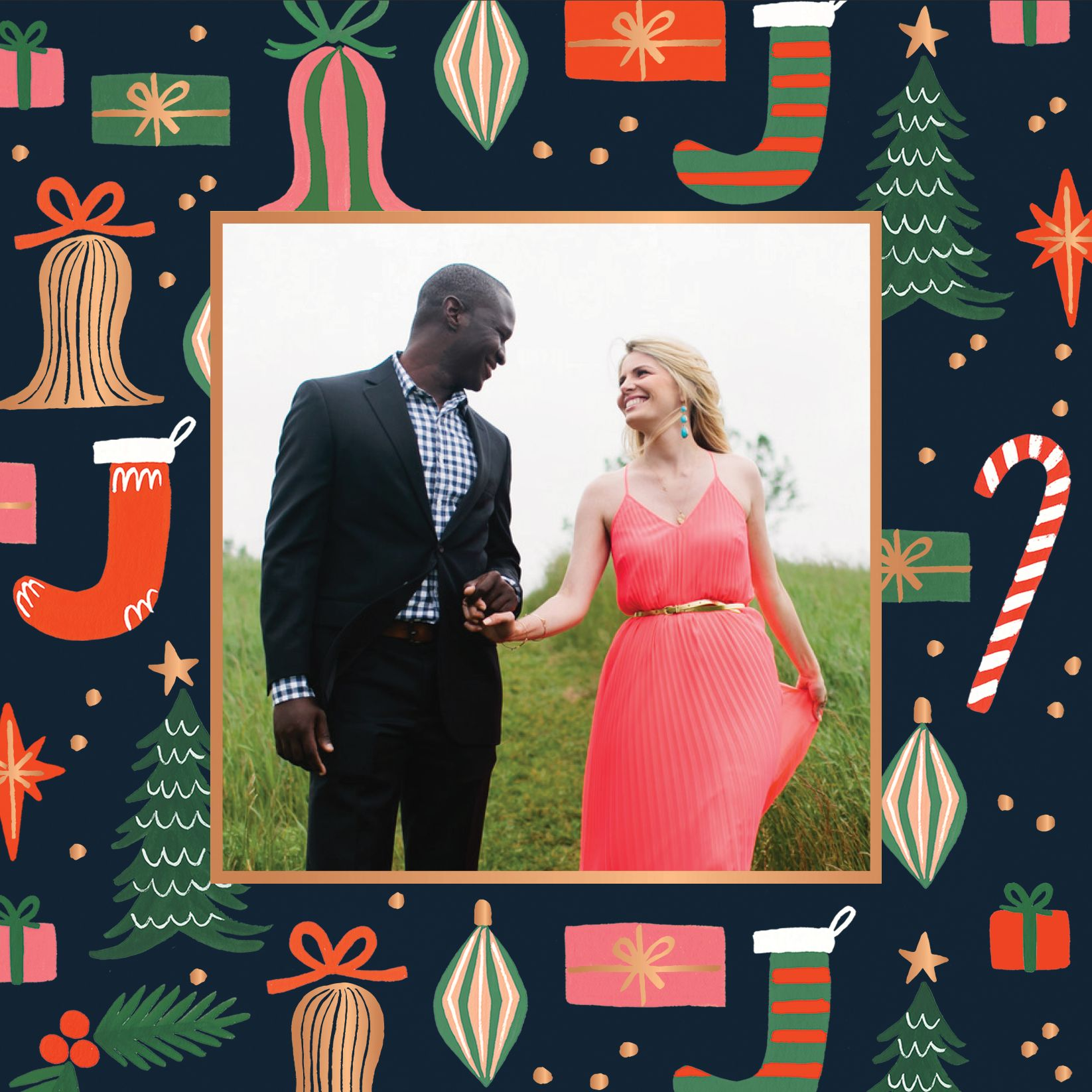 Alternative view of Christmas Spirit Frame Holiday Photo Card