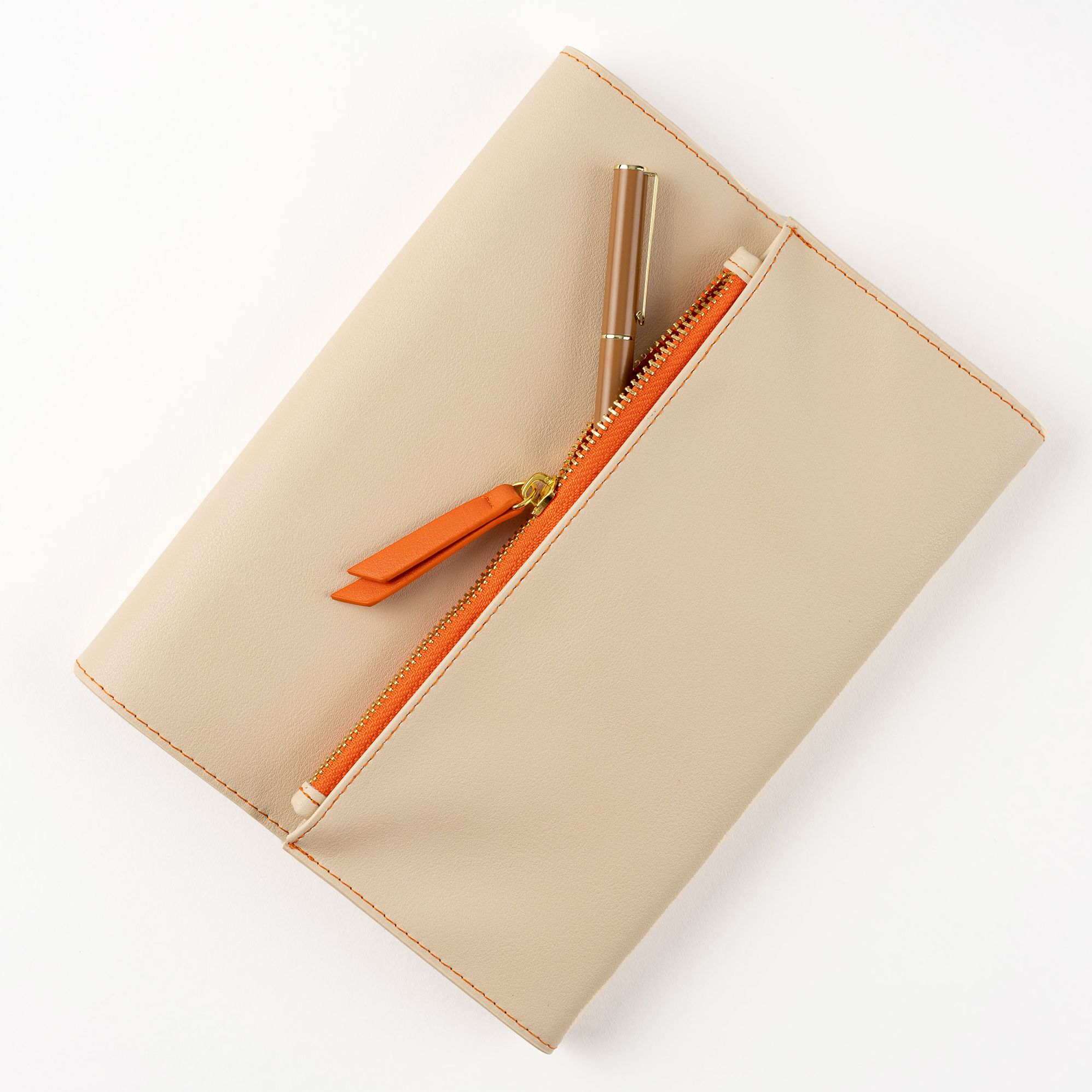 Paper Source A5 Journal Cover Clutch - Beige/Orange - Image 5