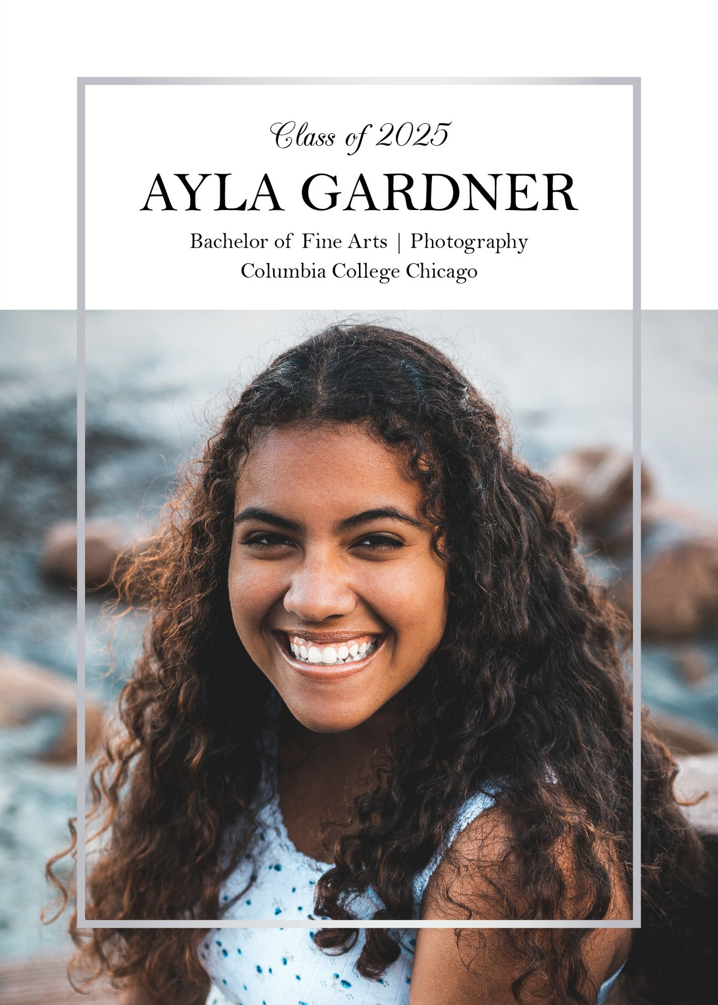 Alternative view of Thin Line Graduation Announcement