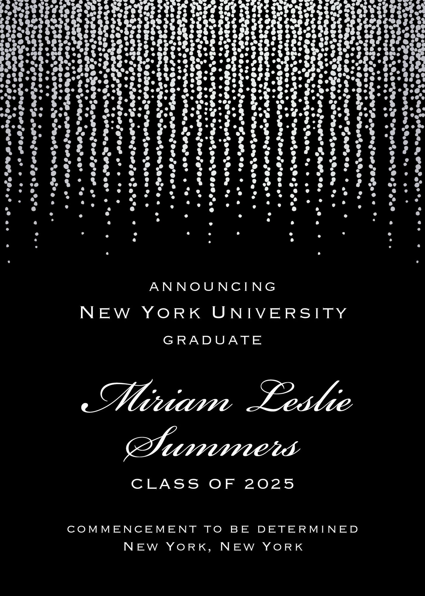 Foil Chandelier Graduation Announcement - Image 3