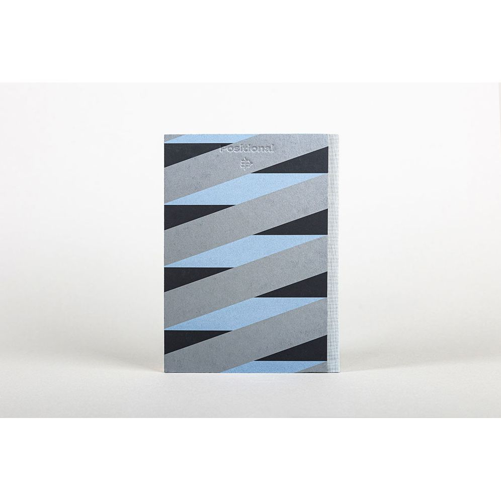 Alternative view of Blue and Silver Woven Stripe Journal