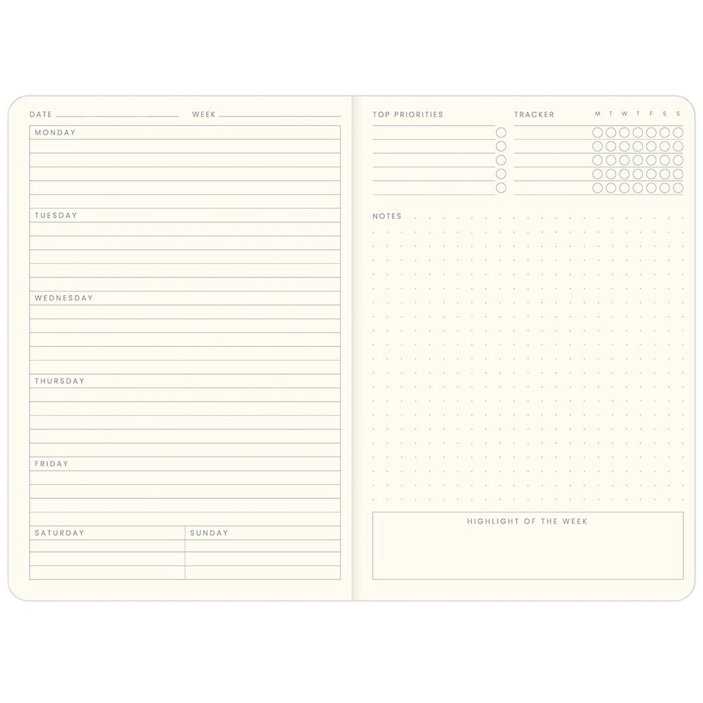 Alternative view of A5 Colourology Undated Weekly Planner Balance