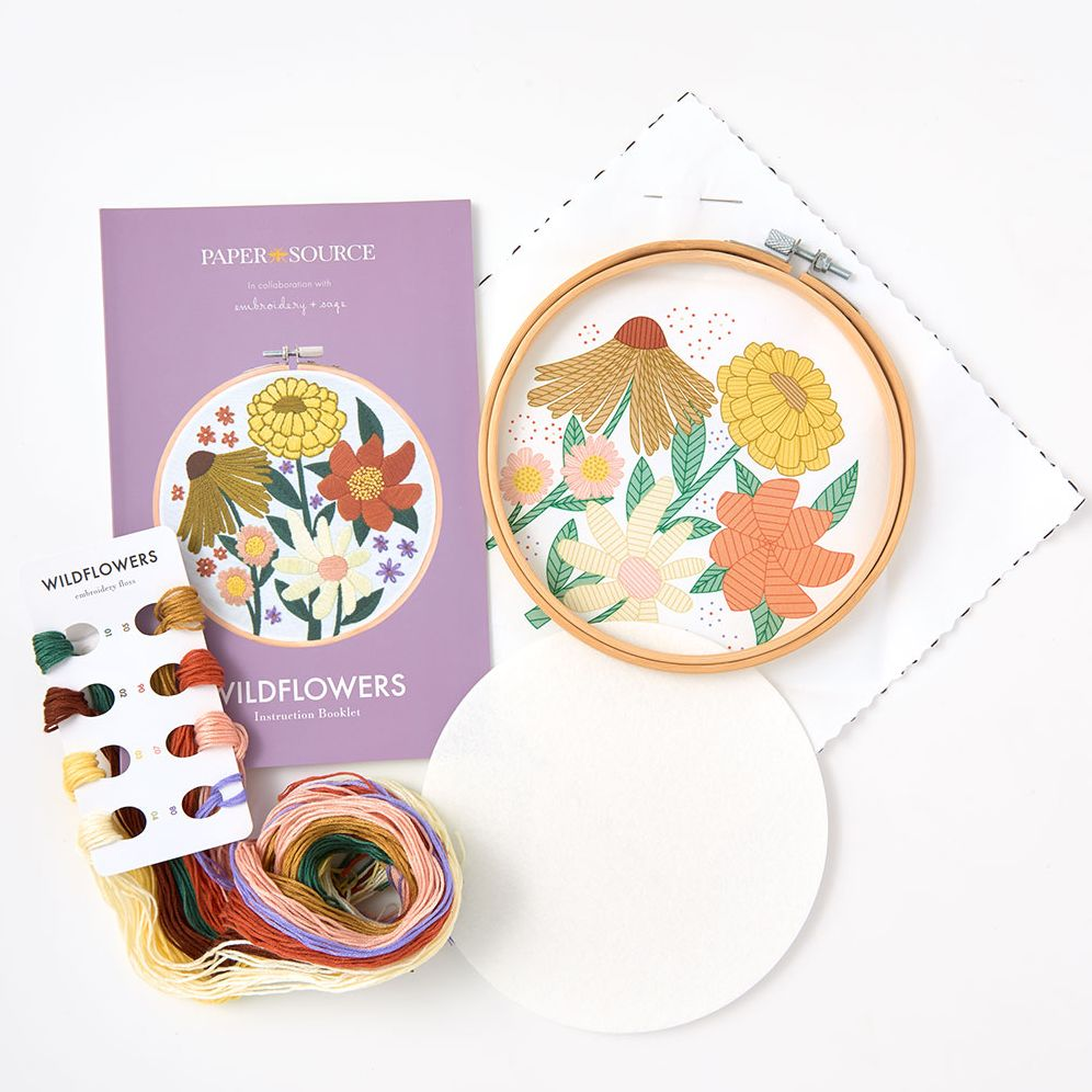 Alternative view of Wildflowers Embroidery Kit