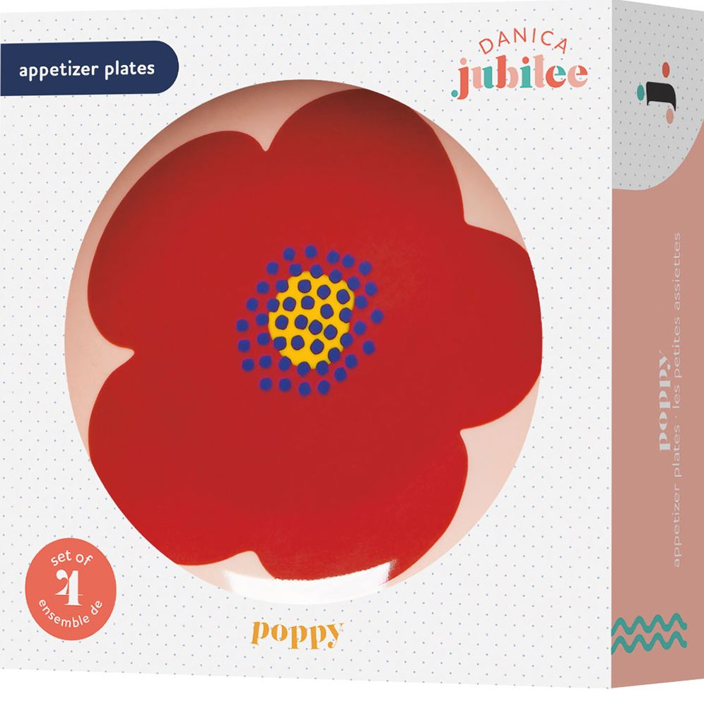 Poppy Porcelain Appetizer Plates - Image 4