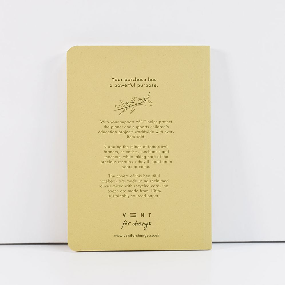 A5 Environotes Reclaimed Olive waste Notebook - Image 3