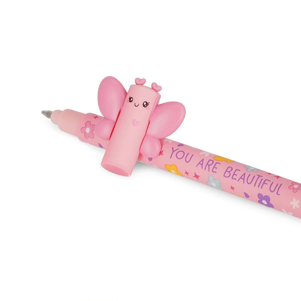 Butterfly Erasable Gel Pen - Pink Ink - Image 5