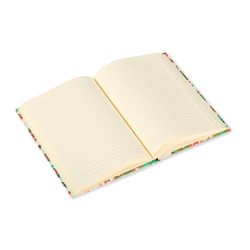 Essential Medium Lined Notebook Red Blossom / Cranes / Green - Image 5
