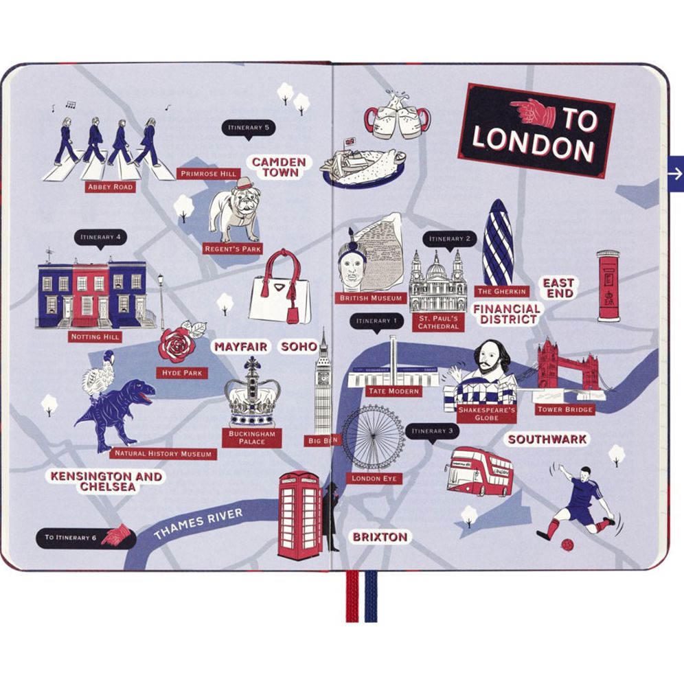 LUXE x Moleskine - London City Travel Guide Pocket Notebook - Image 8