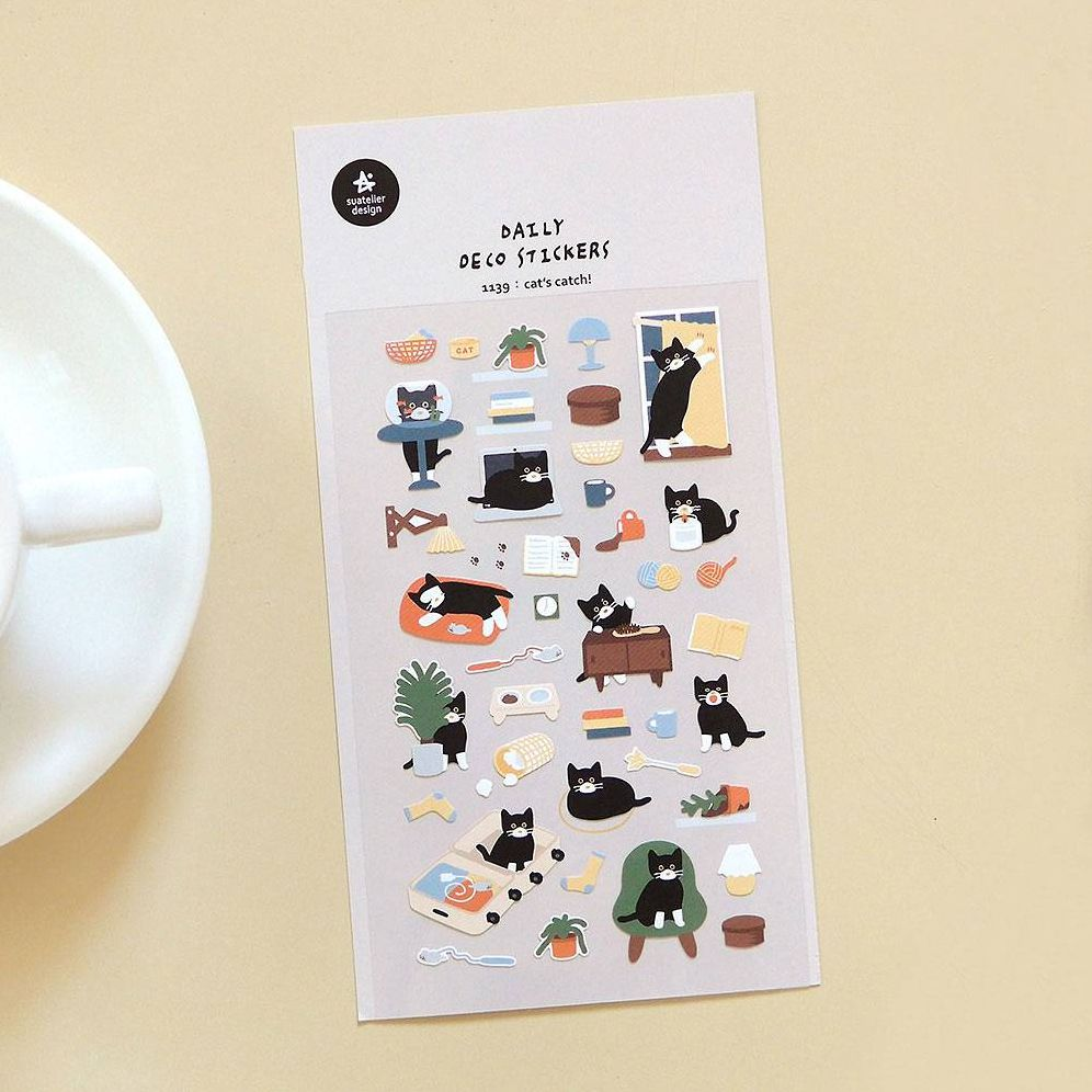 Mischievous Cat Stickers