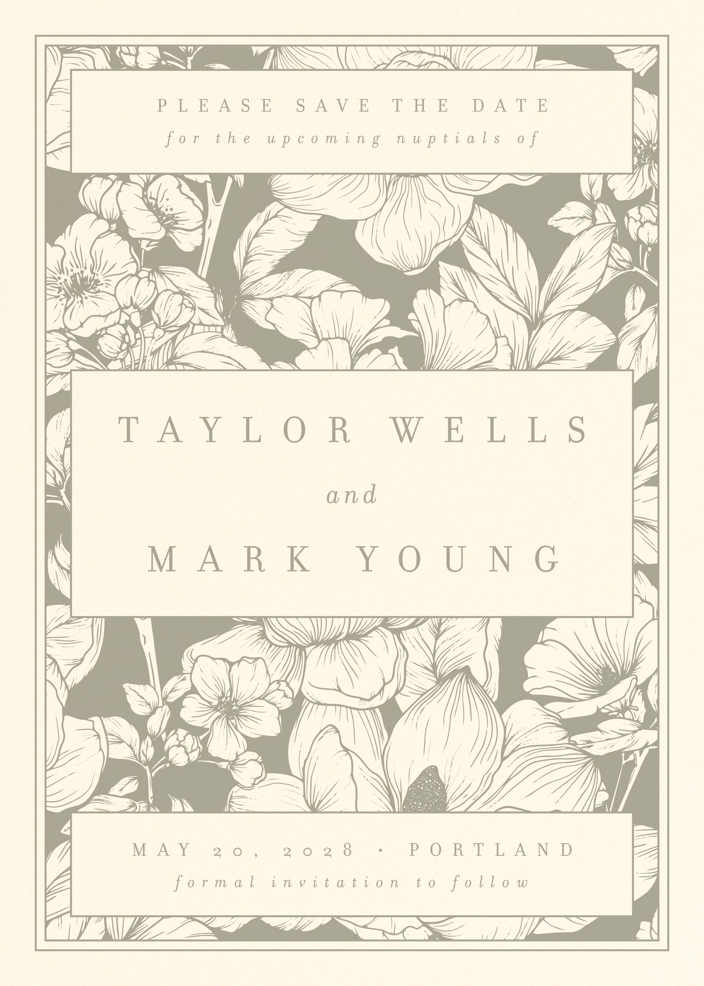Vintage Floral Book Cover Save the Date - Image 3