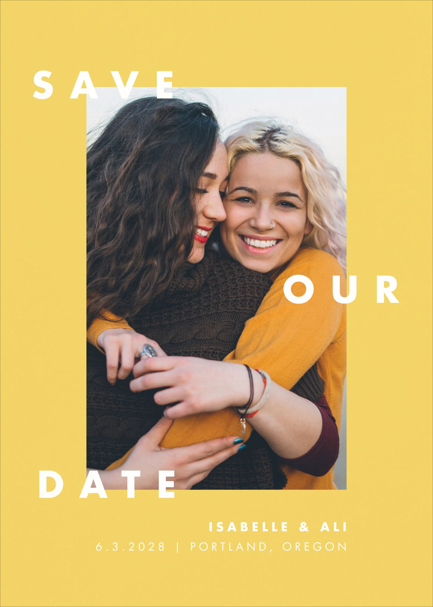 Alternative view of Bold Typography Save the Date