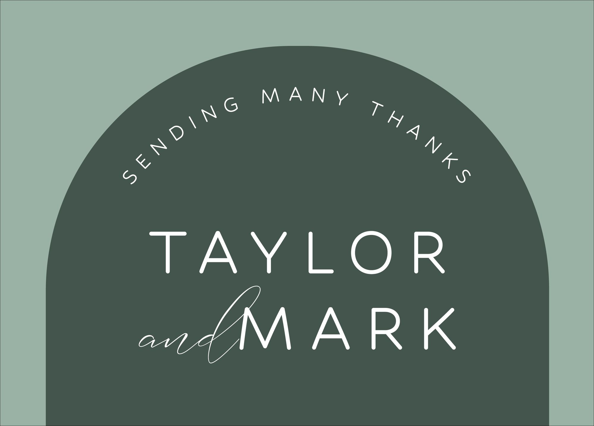 Alternative view of Colorful Arch Thank You Card